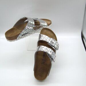 Silver metallic Birkenstock